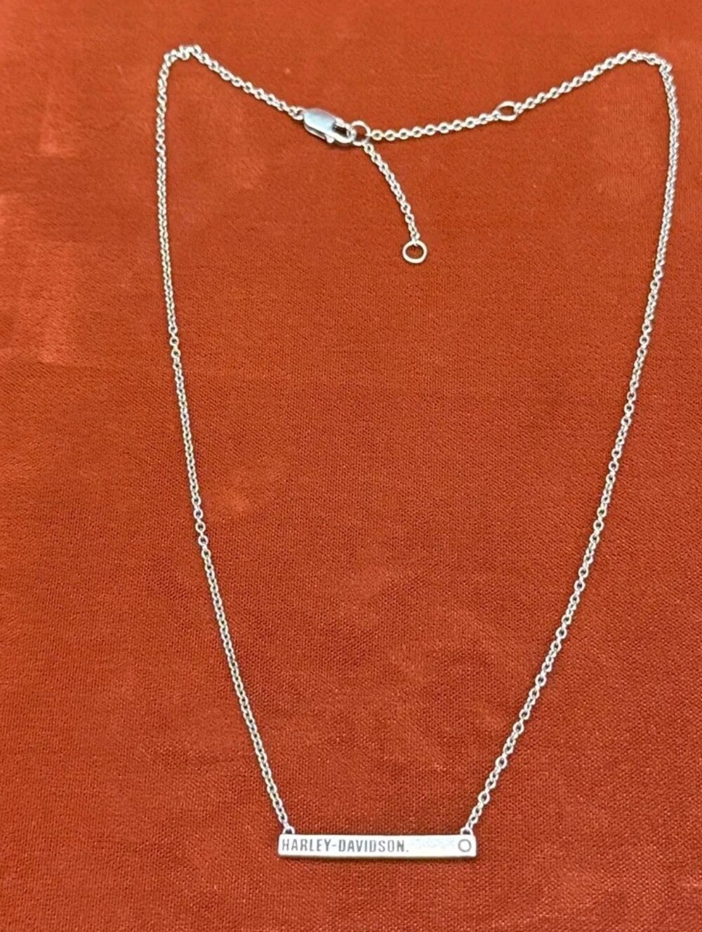 Sterling Silver Harley Davidson Ladies Bar Necklace